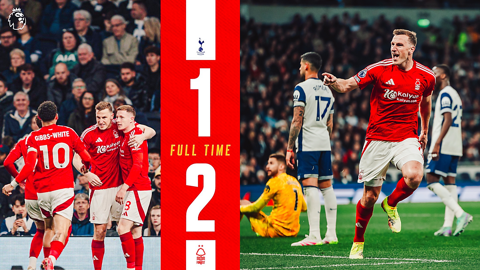 热刺客场绝杀沃特福德，英超前四成形